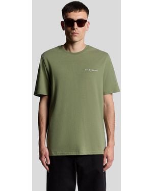 Lyle & Scott Script Logo Cotton Crew Neck T-Shirt - Green