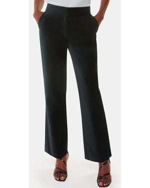 Whistles Helena Velvet Straight Trousers - Black