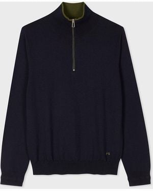 Paul Smith 1/4 Zip Jumper - Blue
