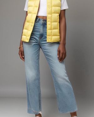 J.O.T.T Valentine High Neck Down Gilet Plain - Blue