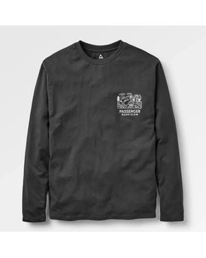 Passenger Roam Slow Long Sleeve Cotton Top - Black