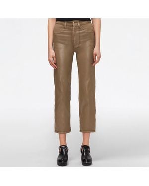 7 For All Mankind Logan Stove Pipe Super Shine Coating Jeans - Natural