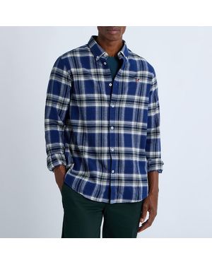 Crew Berwick Flannel Check Shirt - Blue