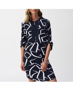 Joseph Ribkoff Abstract Printed Dress - Blue
