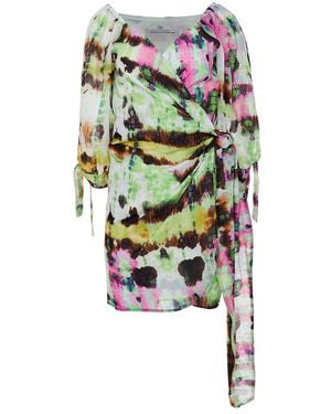 Devotion Tie-Waist Short Dress - Green