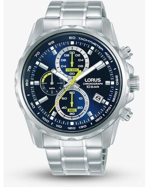 Lorus Accents Chronograph Bracelet Watch Rm373Jx9 - Metallic