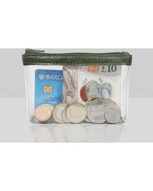 Assots London Dinah' Transparent Zip Top Coin Purse - Green