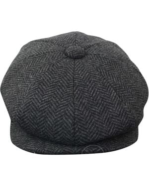 TruClothing Peaky Blinders Tweed Gatsby Flat Baker Hat - Grey