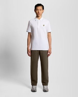 Lyle & Scott Washed Cotton Trousers - White