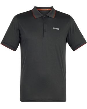 Regatta Polo Shirt Remex Ii Polyester Ash/Rusty - Black
