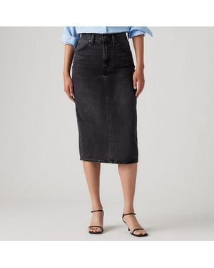 Levi's Wash Split Denim Skirt - Black