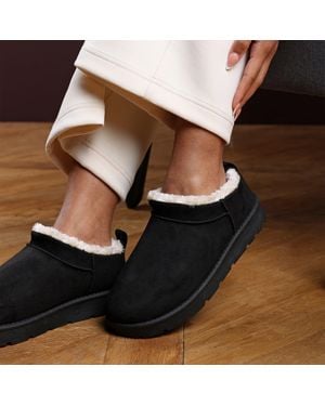 Where's That From 'Frances Cosy Faux-Suede Fur Heel Boots - Brown