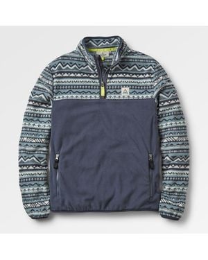 Passenger Geo Set Off Polar 1/4 Zip Fleece Sweatshirt - Blue