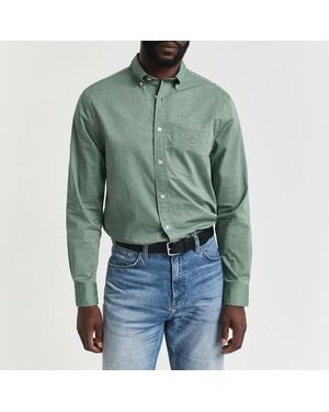 GANT Regular Classic Poplin Shirt - Green
