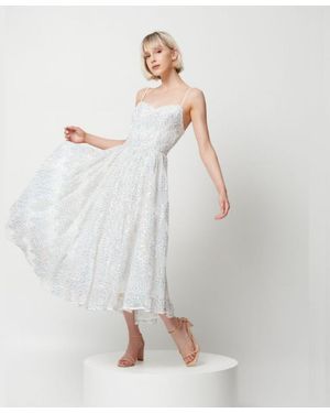 Elliatt Harrow Strappy Midi Dress With Sequin Details - White