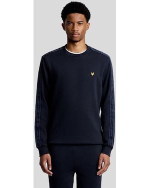 Lyle & Scott Sports Tape Crew Neck Sweatshirt - Blue