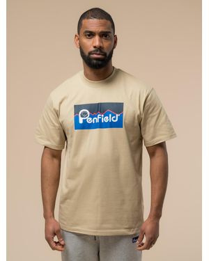 Penfield Camel Large Printed Cotton T-Shirt - Natural