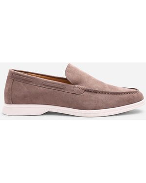 Where's That From Trent Suede Slip On Easy Loafer - Pink