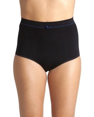 CAMILLE 2 Pack Seamless High Waist Briefs - Black