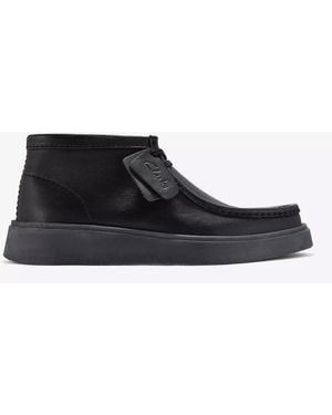 Clarks Torview Hi Leather Shoe - Black