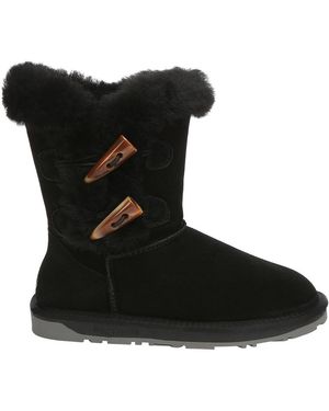 EVER AU Stork Button Short Boots - Black
