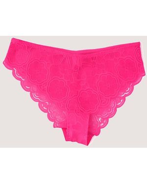 Wolf & Whistle Ariana Lace Neon Brief - Pink