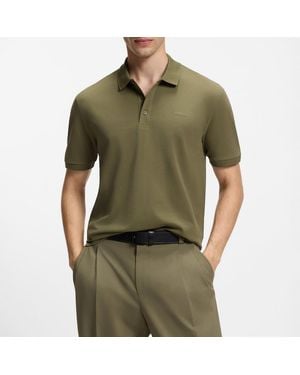 HUGO Khaki Donos Polo Shirt - Green
