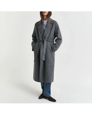 GANT Handstitched Belted Coat - Grey