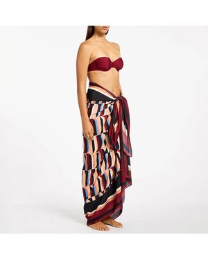 Jets by Jessika Allen Ruby Urban Geo Long Sarong - Red