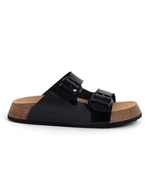 Scholl Noelle 24 Flat Sandals - Black