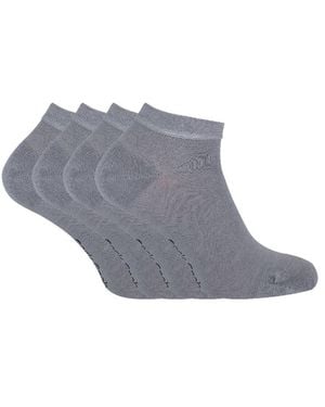 Sock Snob 4 Pack Luxury Bamboo Low Cut Trainer Socks - Grey