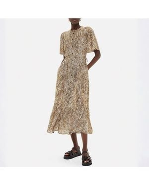 Whistles Ink Spot Trapeze Dress - Natural