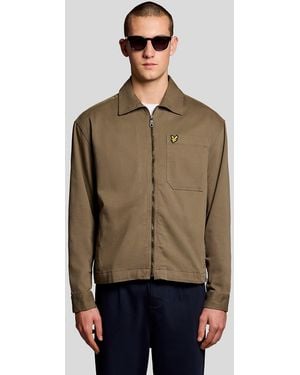 Lyle & Scott Lightweight Enzyme Wash Overshirt - Green