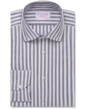Thomas Pink Tailored Fit Woven Stripe Shirt - Blue