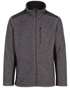 Trespass Fleece Jacket Farantino Polyester Dark Stripe - Grey
