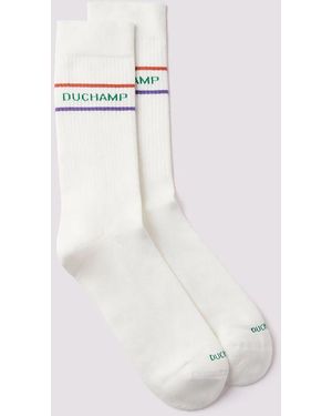 Duchamp Cotton Blend Sport Socks - White