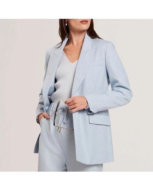 Ted Baker Light Carni Relaxed Tailored Single Breasted Blazer - Blue