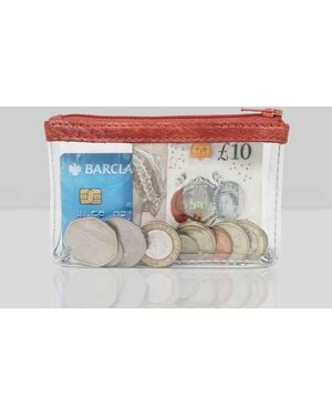 Assots London Dinah' Zip Top Coin Purse Leather - Blue