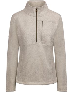 Trespass Fleece Top Hoxie Polyester Cream Marl - Grey