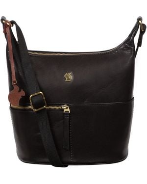 Conkca Little Kristin' Leather Shoulder Bag - Black