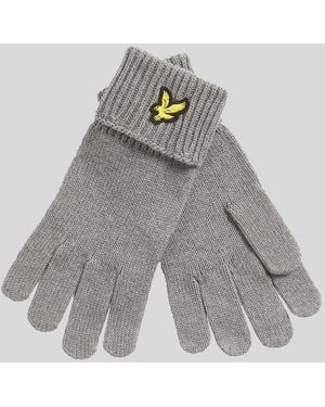Lyle & Scott Merino Wool Blend Gloves - Grey