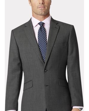 Brook Taverner Tailored Fit Dawlish Birdseye Wool Suit Jacket - Grey
