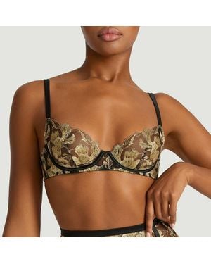 Coco De Mer Oriana Plunge Bra - Brown