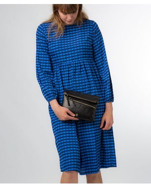 Conkca 'Flare' Leather Clutch Bag - Blue