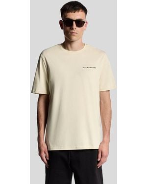 Lyle & Scott Script Logo Cotton Crew Neck T-Shirt - Natural