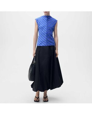 Mango Combined Striped Blouse - Blue