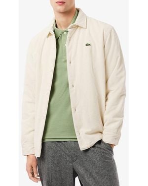 Lacoste Cream Cordoury Shirt - Natural