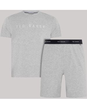 Ted Baker Nightwear T-Shirt And Short Set - Grey