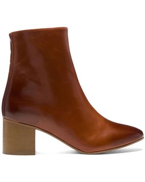 Oliver Sweeney Cognac Cervinia Leather Ankle Boots - Brown