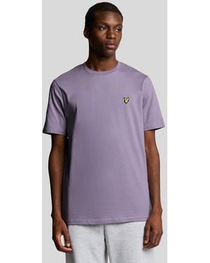 Lyle & Scott Cotton Crew Neck T-Shirt - Purple